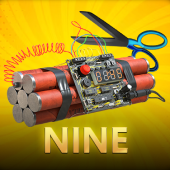 Nine cards game icon on gem jl
